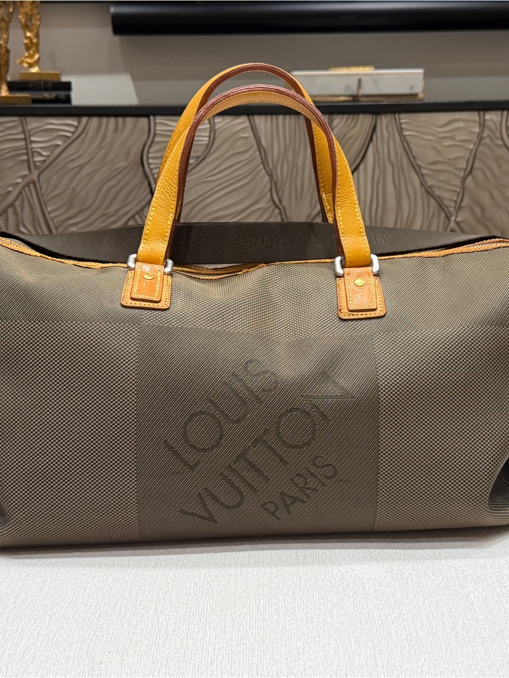 Louis Vuitton Damier Geant Albatros Duffle Boston Travel Bag Terre ✈️